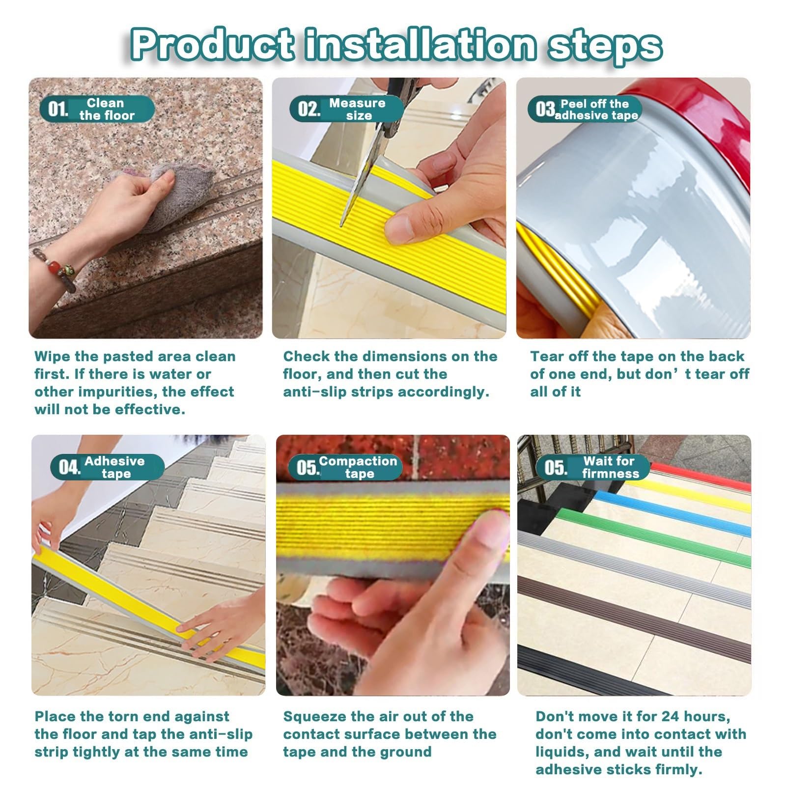 Non-Slip L-Shaped Vinyl Stair Edge Protector - Self-Adhesive Rubber Stair Nosing for Indoor/Outdoor Safety - Easy Installation, Durable Red Stair Tread Cover (Perfect for Homes, Offices & Public Spaces)