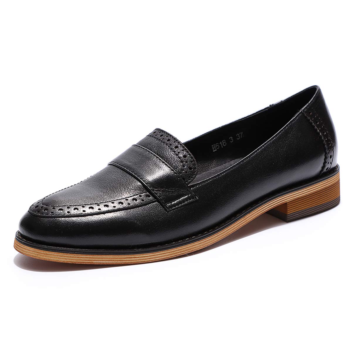 Women's Classy Leather Penny Loafers - Slip-On Dress Casual Flat Shoes for Office & Work | Comfortable Ladies Loafers for Business, Travel & Everyday Wear