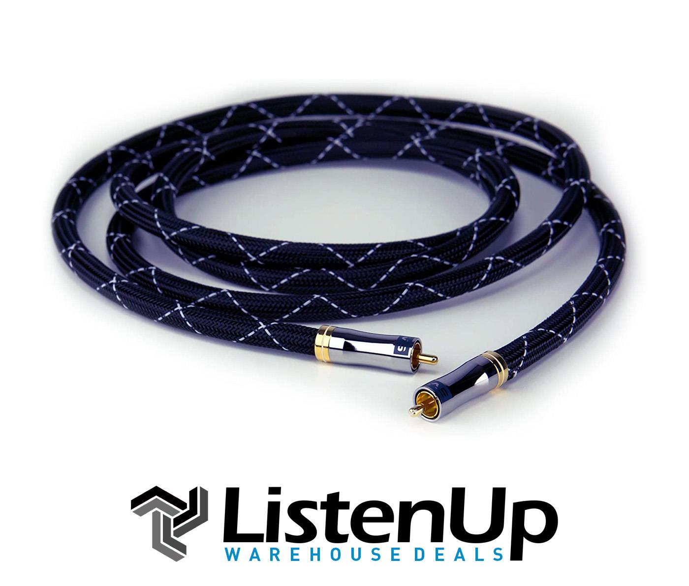 High-Quality SVS SoundPath Single RCA Cables for Home Theater & Audio Systems - Premium Shielded RCA Interconnect Cables for Clear Sound Transmission - Perfect for Speakers, Subwoofers & AV Receivers