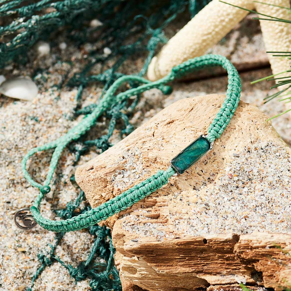 4Ocean Ghost Net Awareness Bracelet - Eco-Friendly Recycled Ocean Plastic Bracelet for Men & Women - Support Marine Conservation - Perfect for Beach Lovers & Environmental Activists