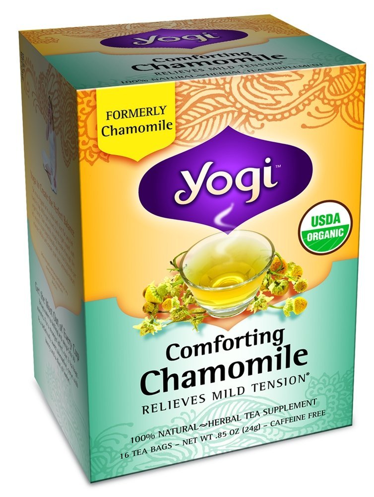 Yogi Comforting Chamomile Herbal Tea - 16 Tea Bags for Relaxation & Stress Relief | Caffeine-Free Bedtime Tea | Perfect for Evening Relaxation & Better Sleep