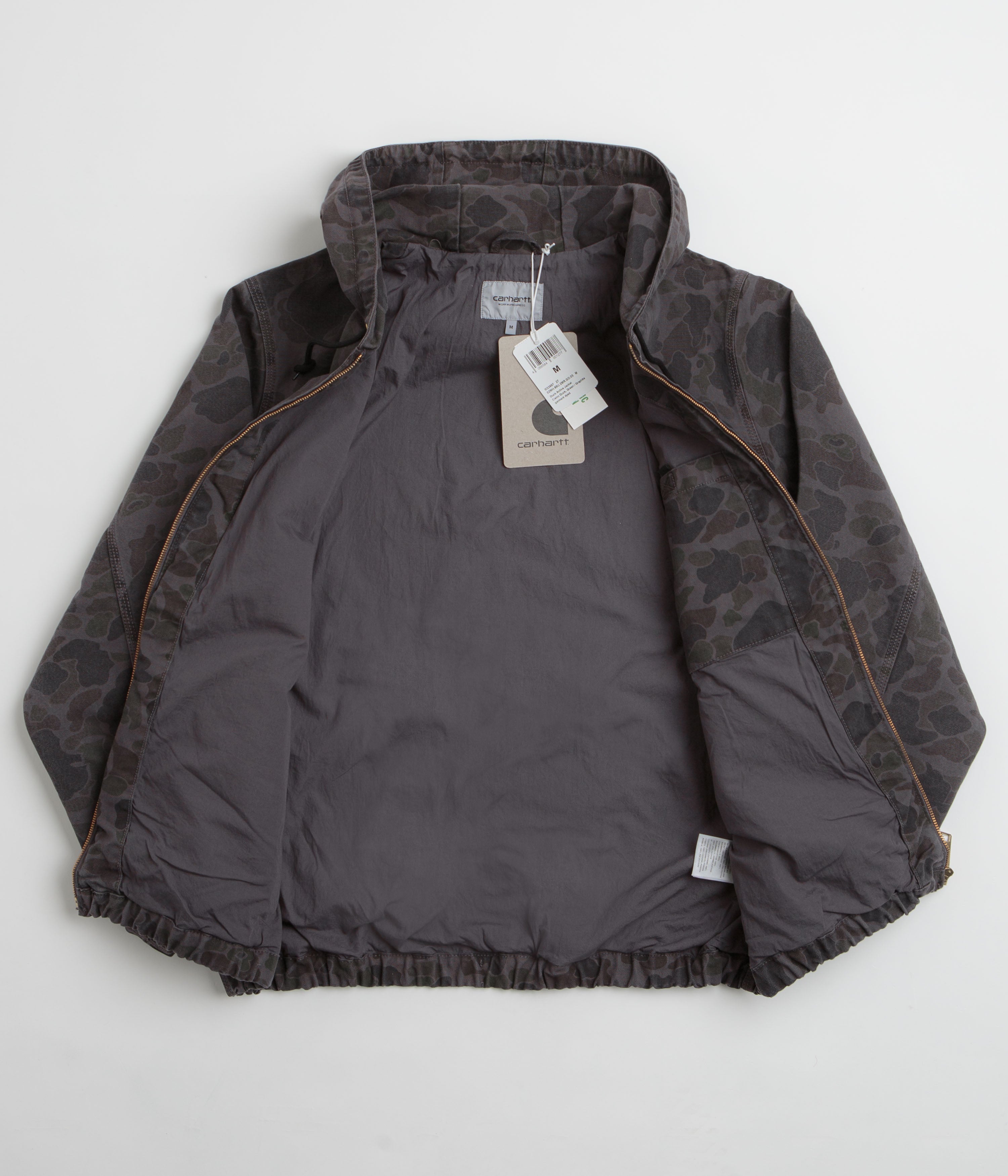 Carhartt Duck Active Jacket - Camouflage Duck Green & Graphite - Durable Workwear for Outdoor Activities, Hunting & Construction