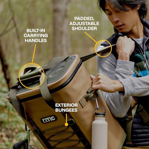 RTIC 36 Can Backpack Cooler - Insulated, Waterproof Soft Cooler Bag for Ice, Drinks, Lunch - Perfect for Beach, Travel, Camping, Picnic, Hiking, and Outdoor Adventures