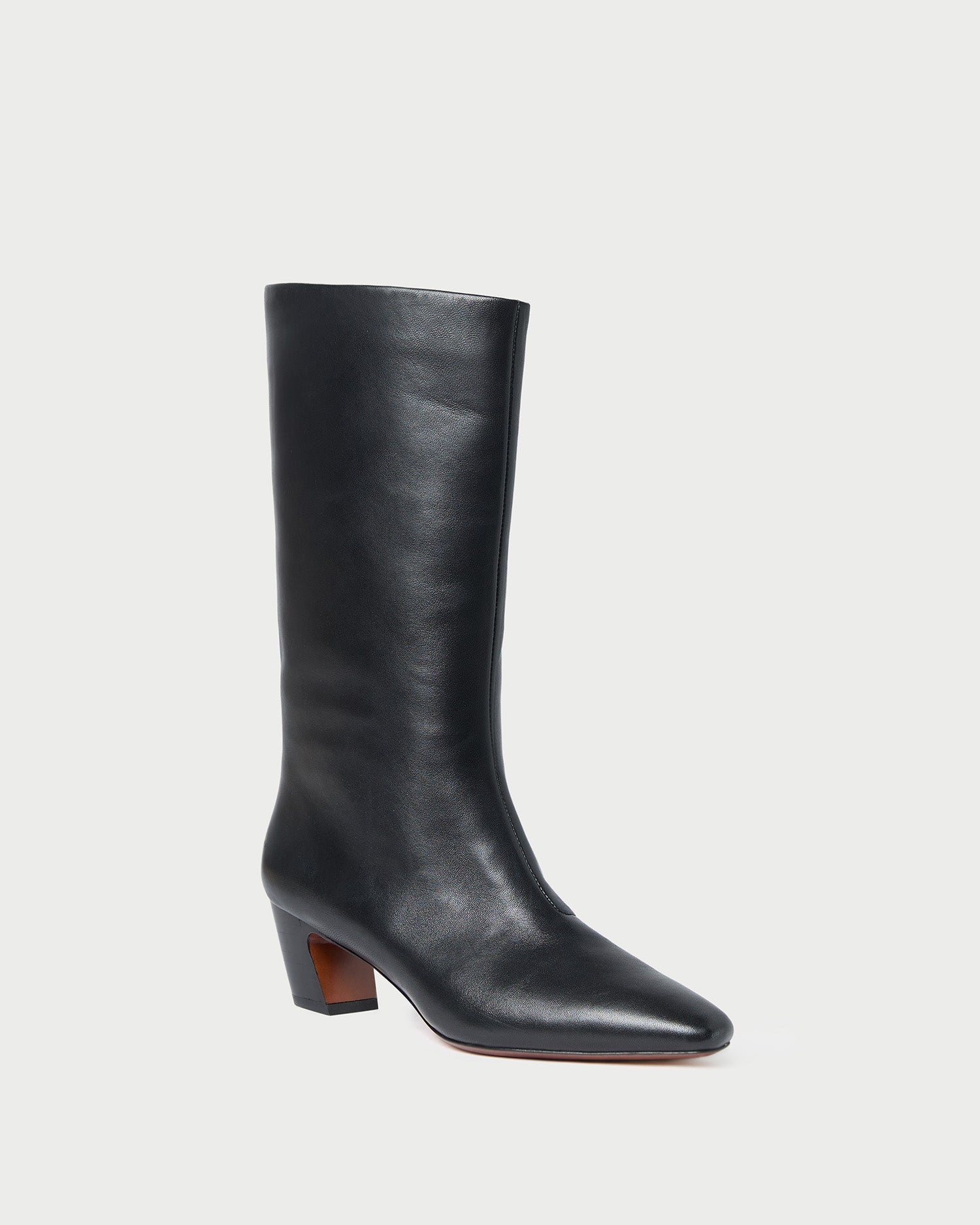 Cleo Black Leather Mid Calf Boots for Women - Stylish Ankle Booties with Block Heel | Perfect for Office, Dating & Fall Fashion Outfits
