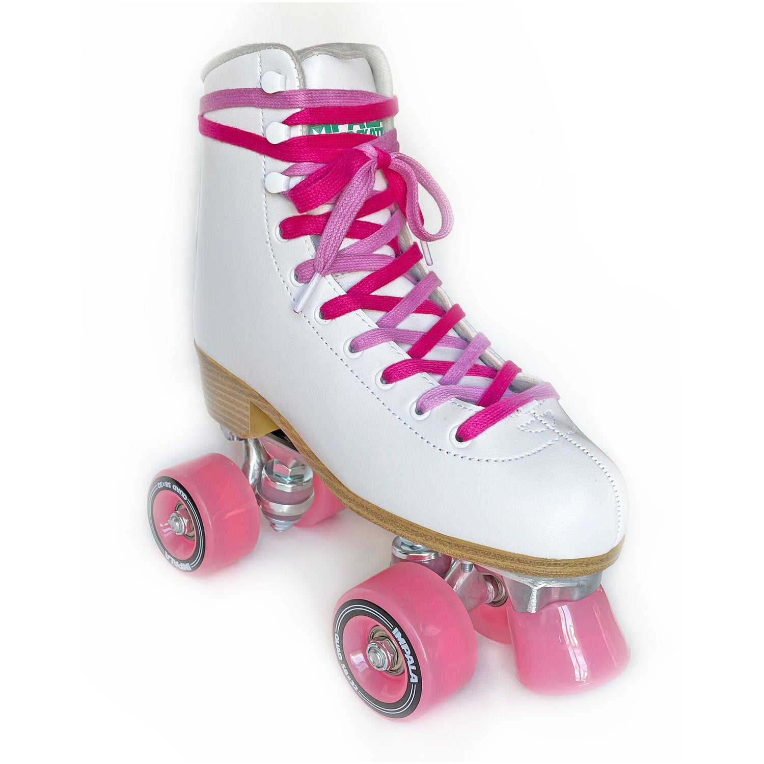 Premium Noodles Skate Laces - Strawberry Twist Color for Roller Skates & Ice Skates - Durable Shoelaces for Derby, Artistic, and Speed Skating