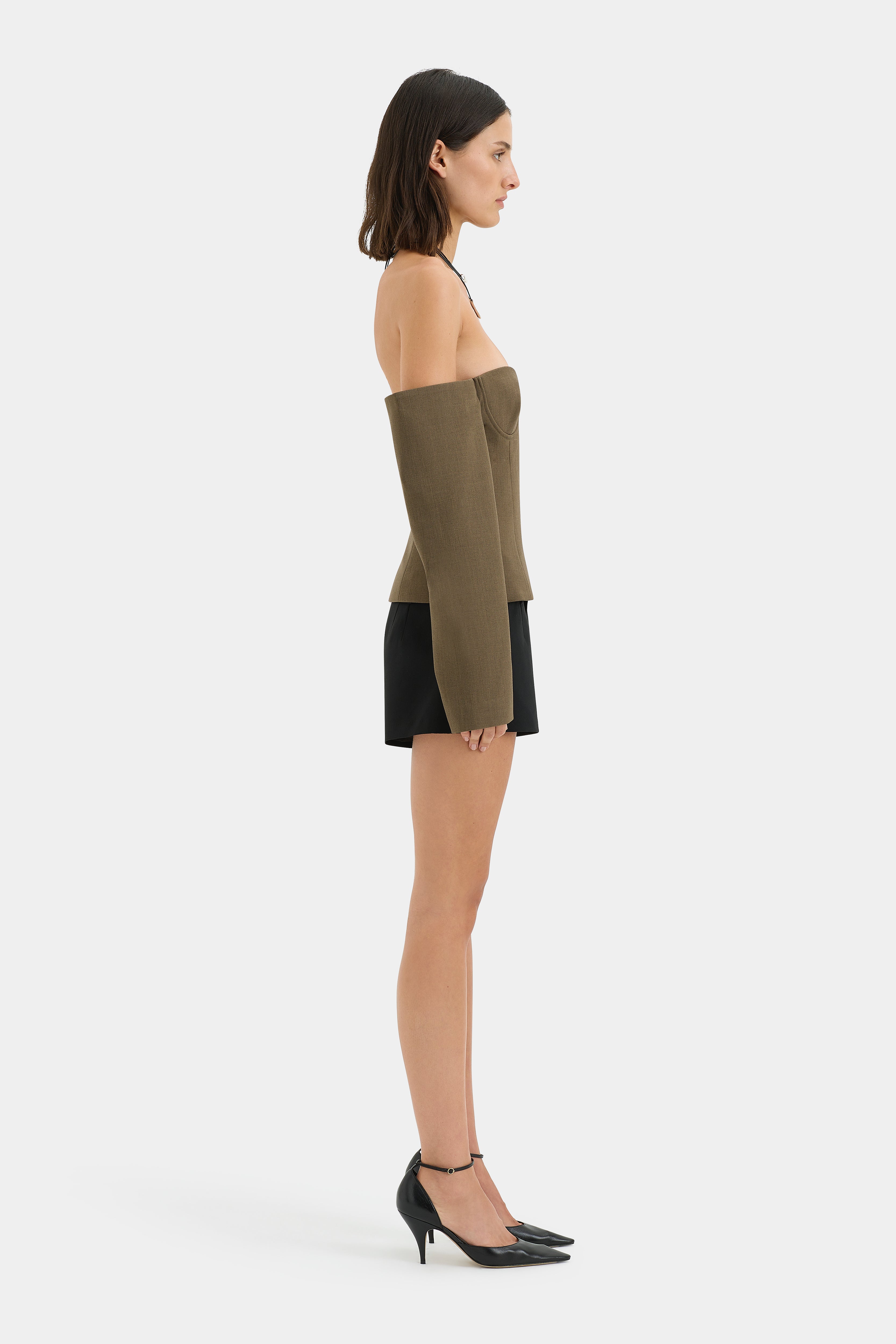 Sartoria Bodice Chocolate Marle Women's Fashion Top - Elegant & Comfortable for Casual Wear, Office & Date Nights
