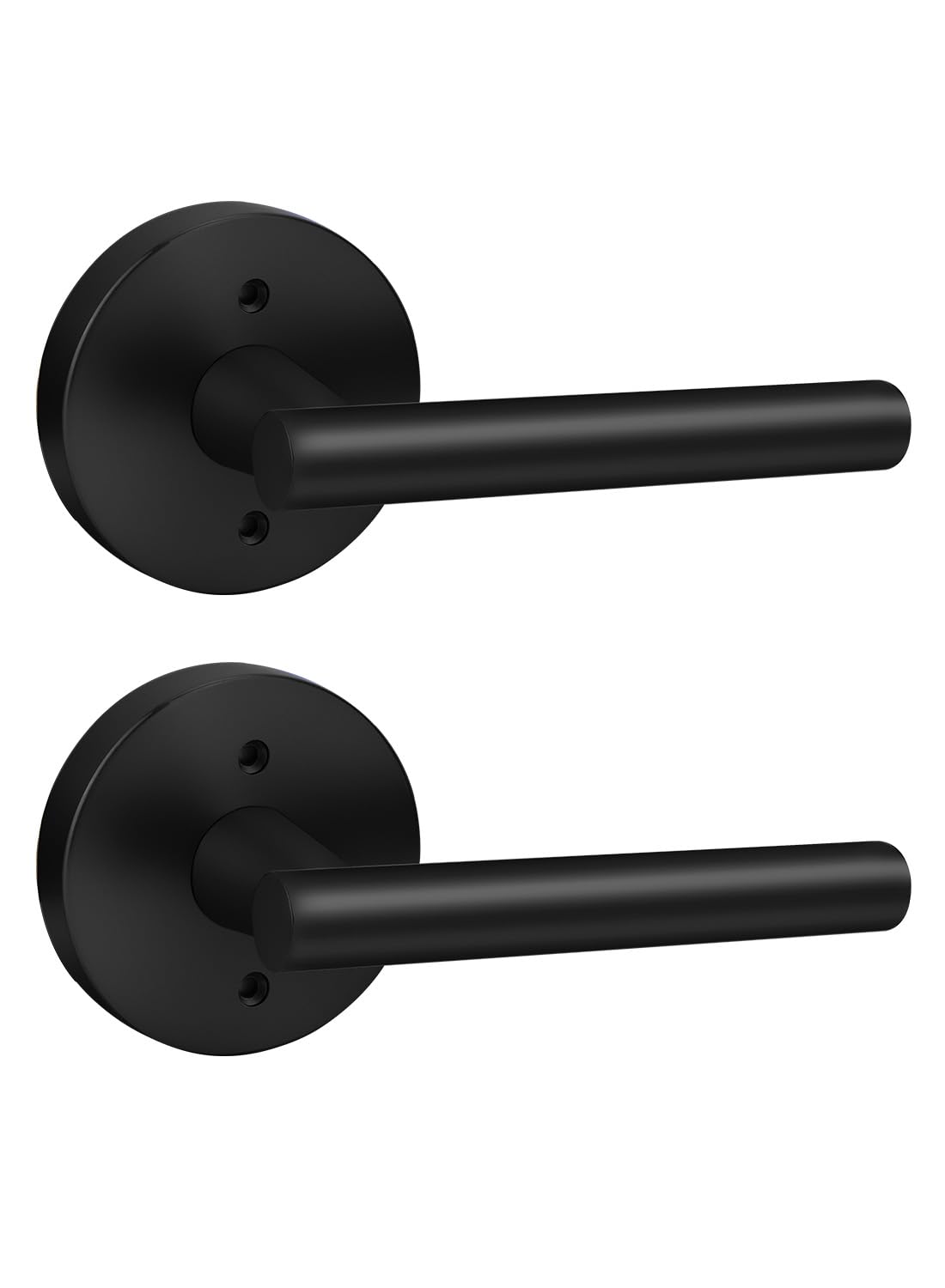 Haidms 2 Pack Black Closet Door Handles - No-Turning Dummy Door Levers, Decorative Single Side Door Knobs for Bedroom, Bathroom & Cabinet Doors - Easy Installation & Modern Home Decor Upgrade
