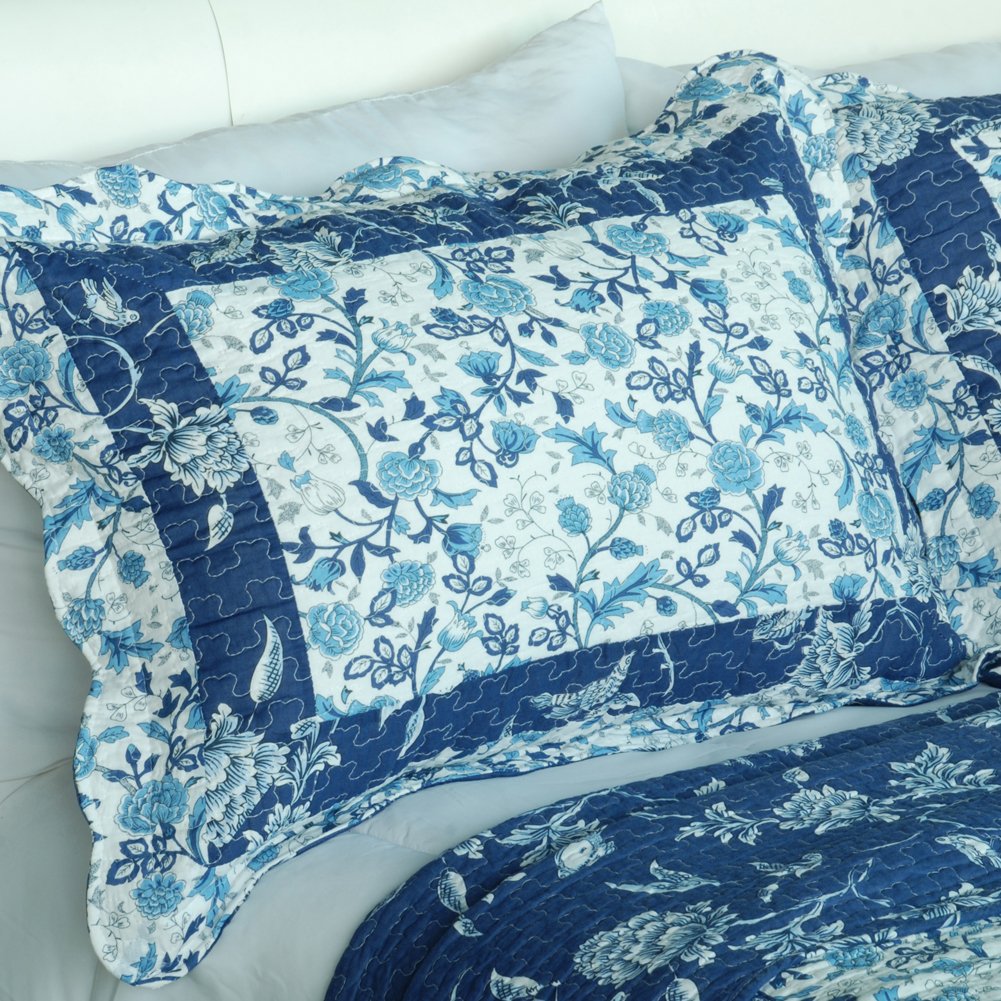 Eternal Sunshine 3-Piece Cotton Quilt Set - Vermicelli-Quilted Printed Bedding for Full/Queen Size | Soft & Breathable Comforter Cover for Cozy Bedroom Decor