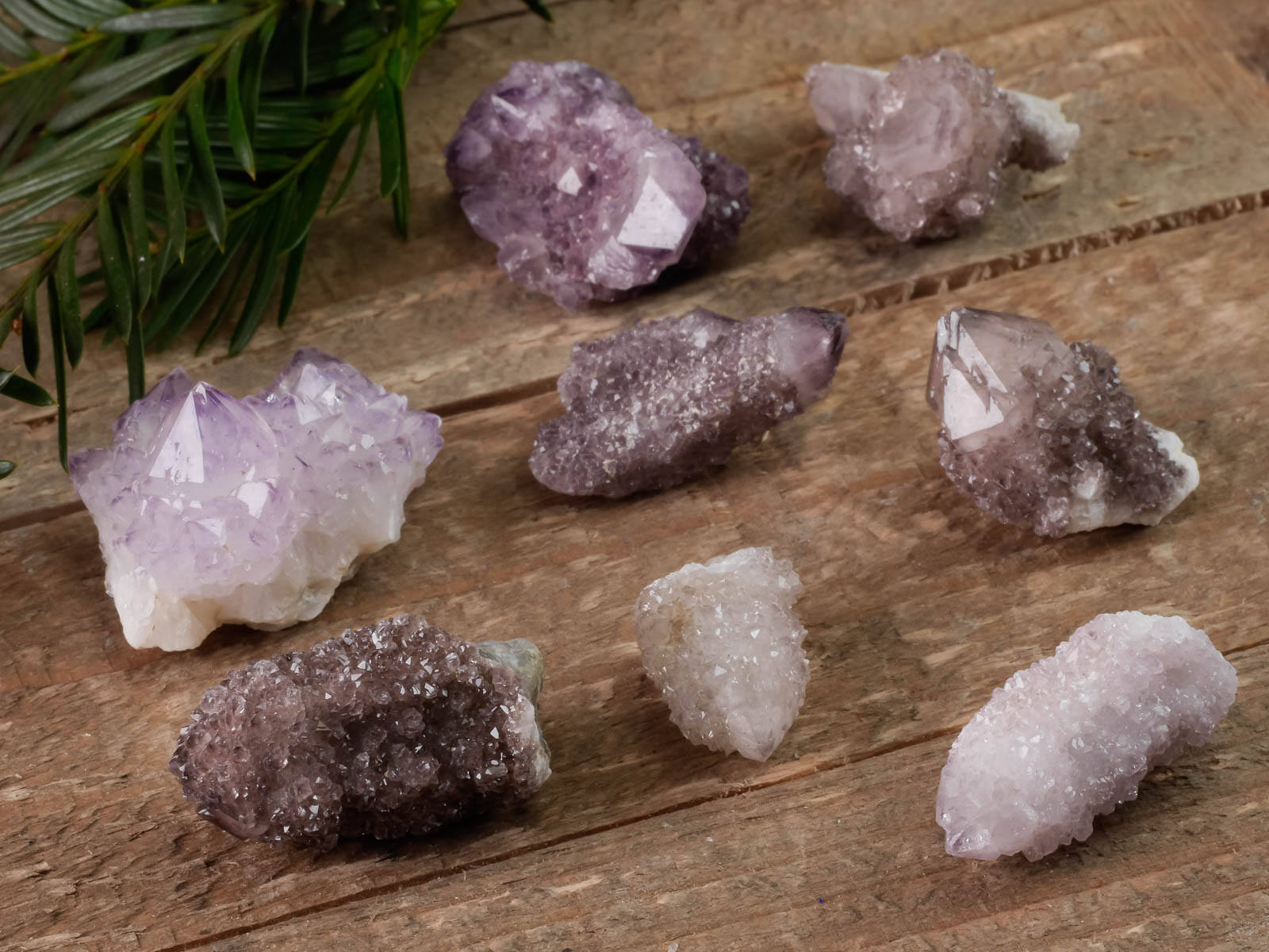 Natural Raw Amethyst Spirit Quartz Crystal Points & Clusters - Healing Stone for Meditation, Boho Home Decor, Spiritual Gift (E0005) | Perfect for Yoga Spaces, Crystal Grids & Positive Energy Rooms