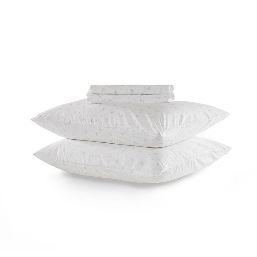 Luxury Pearl Embroidered Bed Sheet Set - Queen Size Soft Cotton 4-Piece with Pillow Shams for Elegant Bedroom Decor | Perfect for Master Bedroom, Guest Room & Hotel Stays