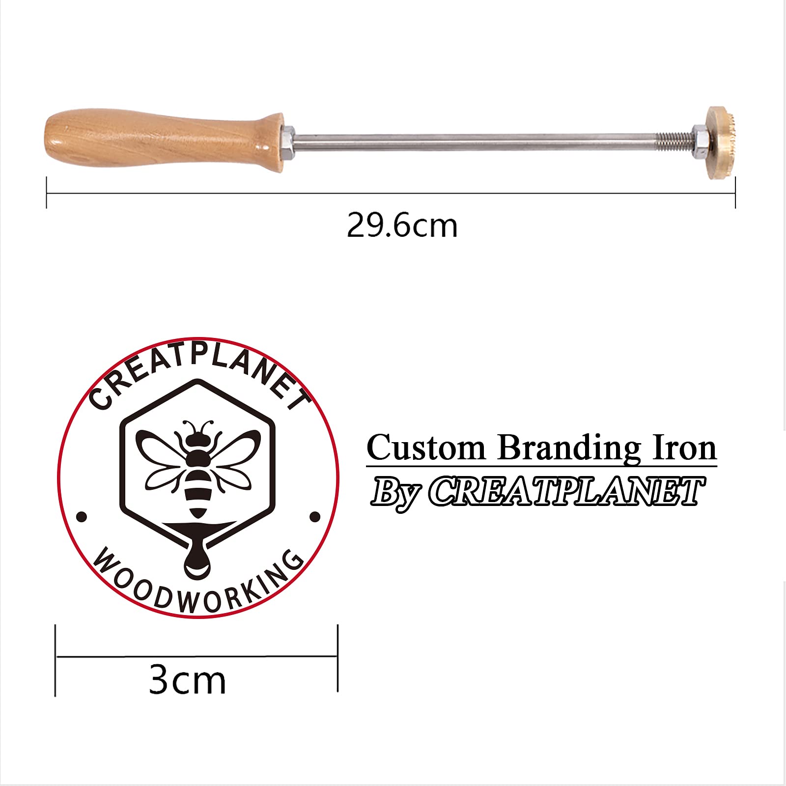 Custom Wood Branding Iron Stamp 1.2