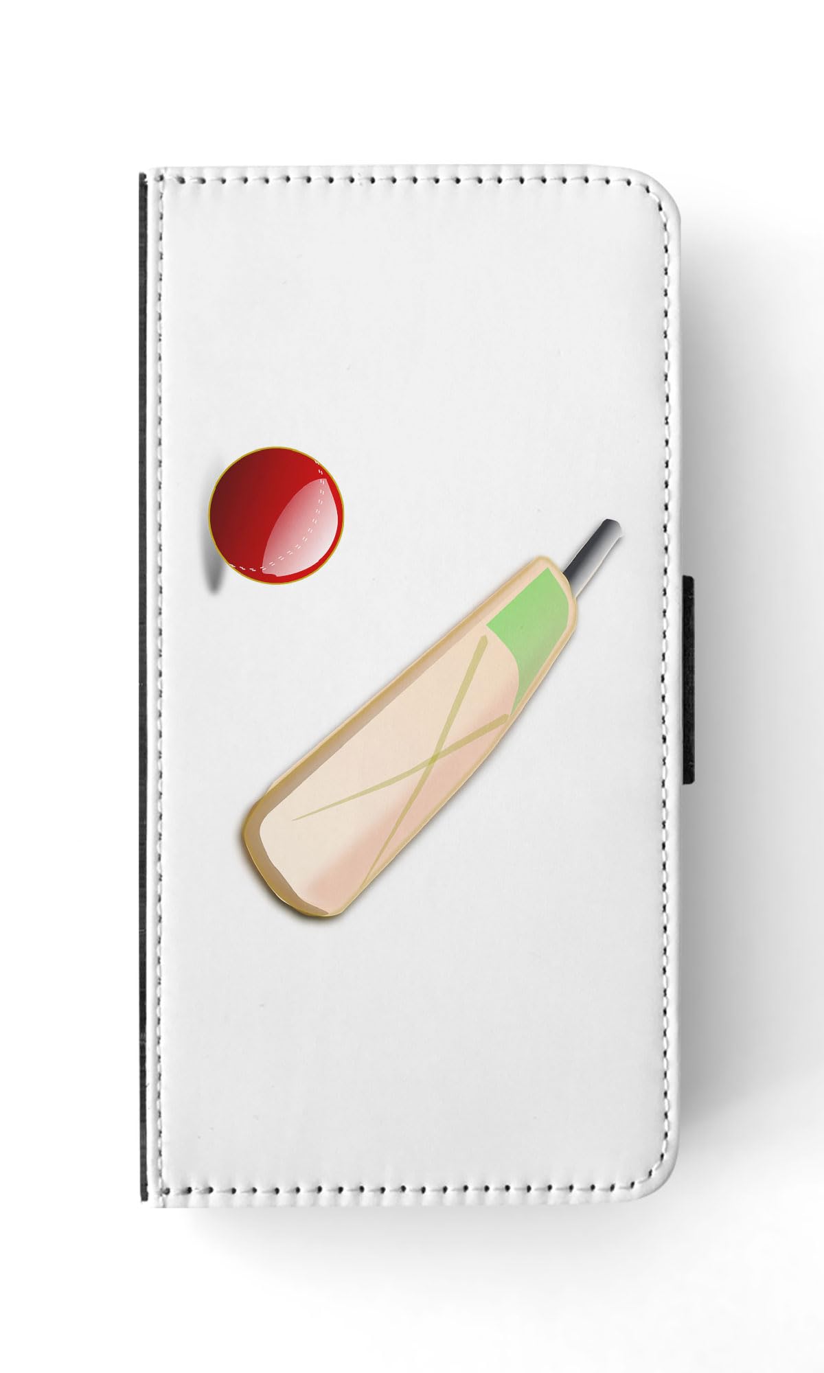 Foxercases Cricket Sports 3 FLIP Wallet Phone Case Cover for Samsung Galaxy S23 Ultra - Slim Protective Leather Card Holder with RFID Blocking for Credit Cards & ID - Perfect for Sports Fans & Outdoor Activities