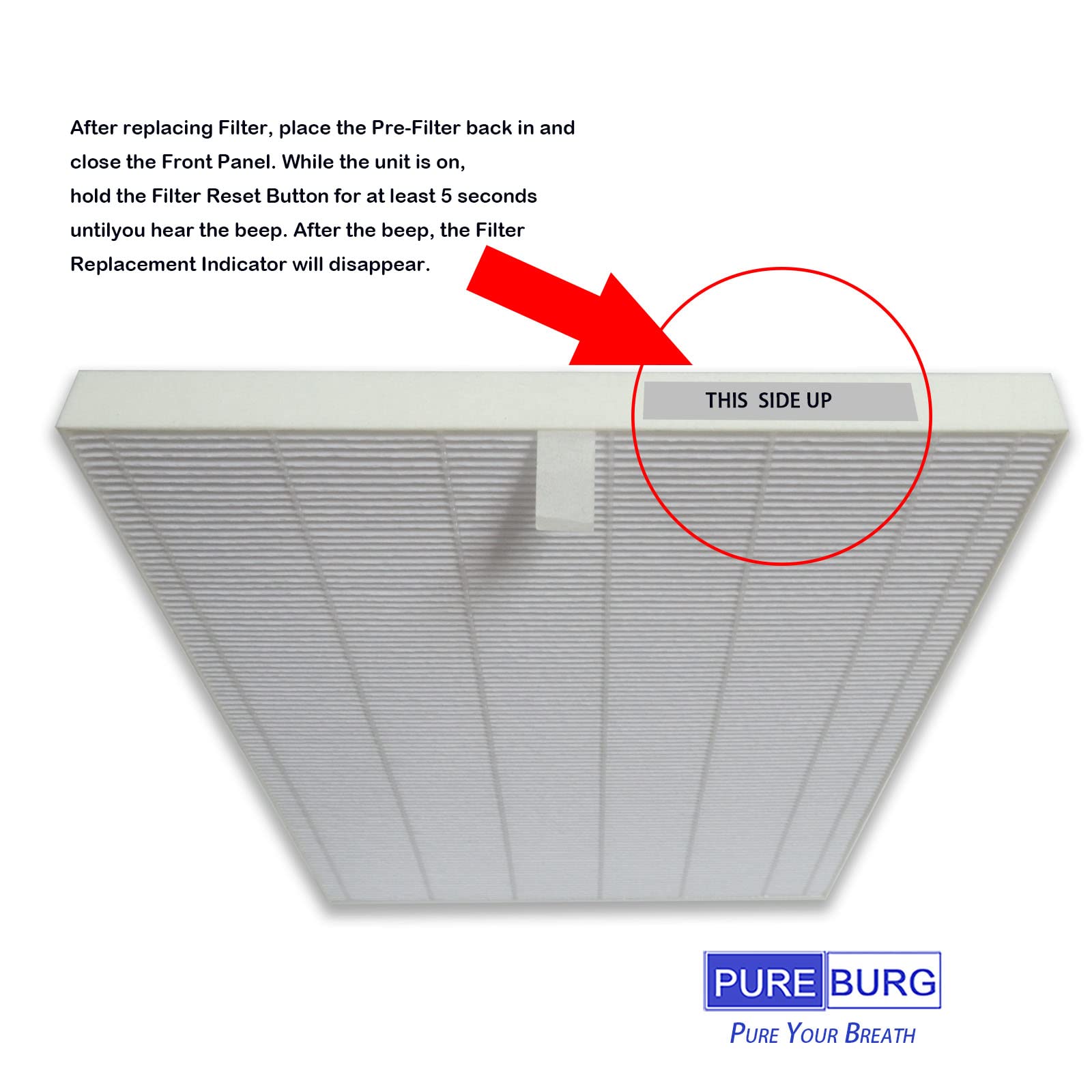 PUREBURG Replacement Air Purifier Filters - Compatible with Winix XQ & XQ Pro Tower, H13 HEPA & Activated Carbon (2-Pack Each) - Traps Dust, VOCs, Odors - Ideal for Home, Office, and Allergy Relief