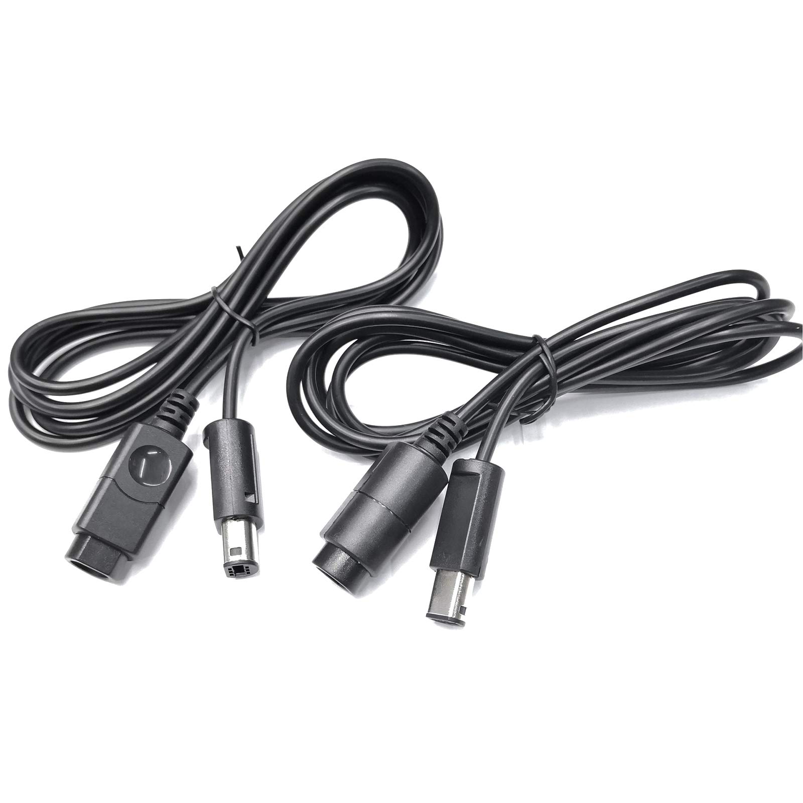 2-Pack 1.8m GameCube Controller Extension Cables - Compatible with Nintendo GameCube Controllers - Perfect for Gaming Setups, Multiplayer Sessions & Console Modding