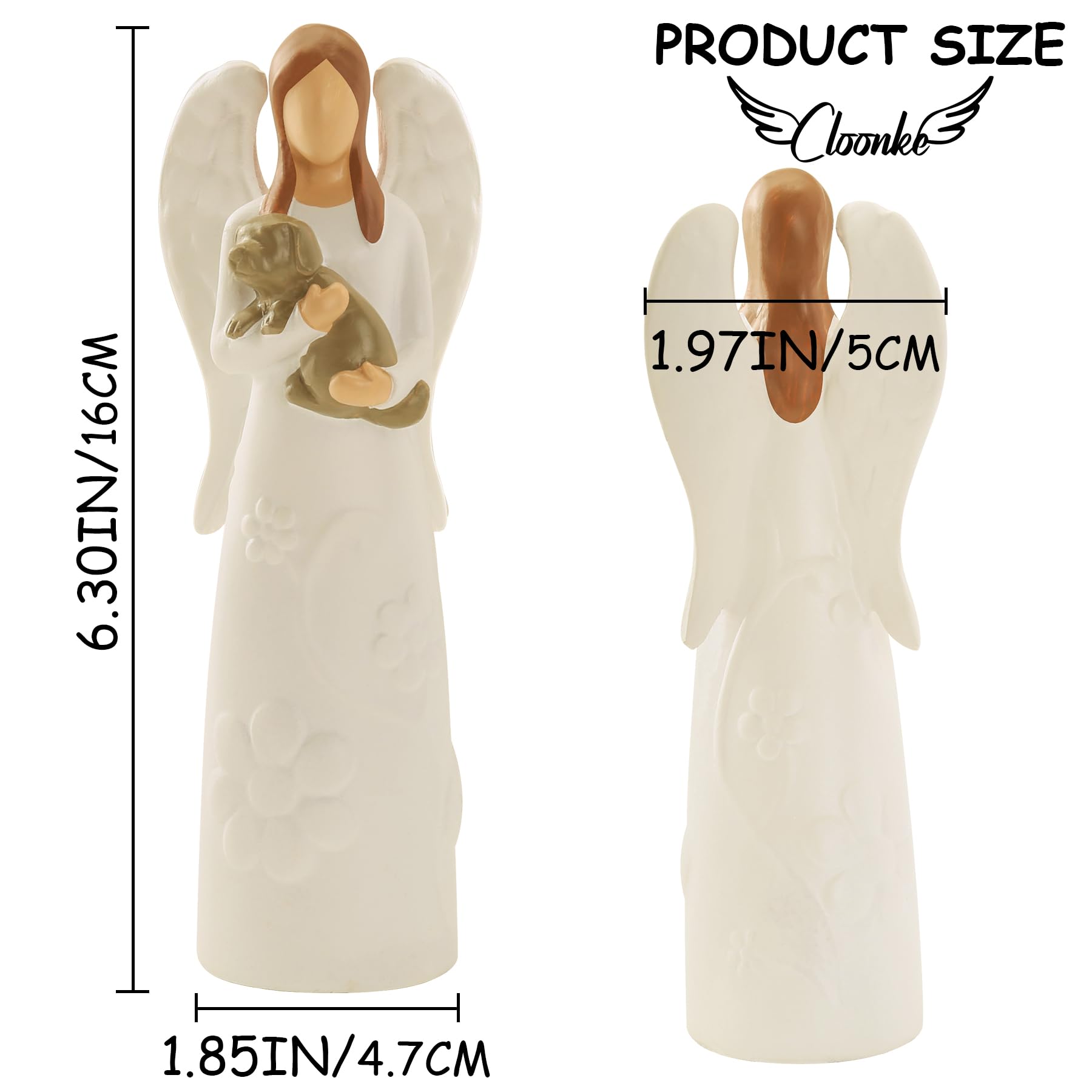 Guardian Angel Dog Figurine - Memorial Gift for Dog Loss, Sympathy Present for Bereaved Pet Owners | Comforting Keepsake for Grieving Dog Moms & Women | Perfect for Home Memorials, Pet Altars & Healing After Losing a Beloved Dog
