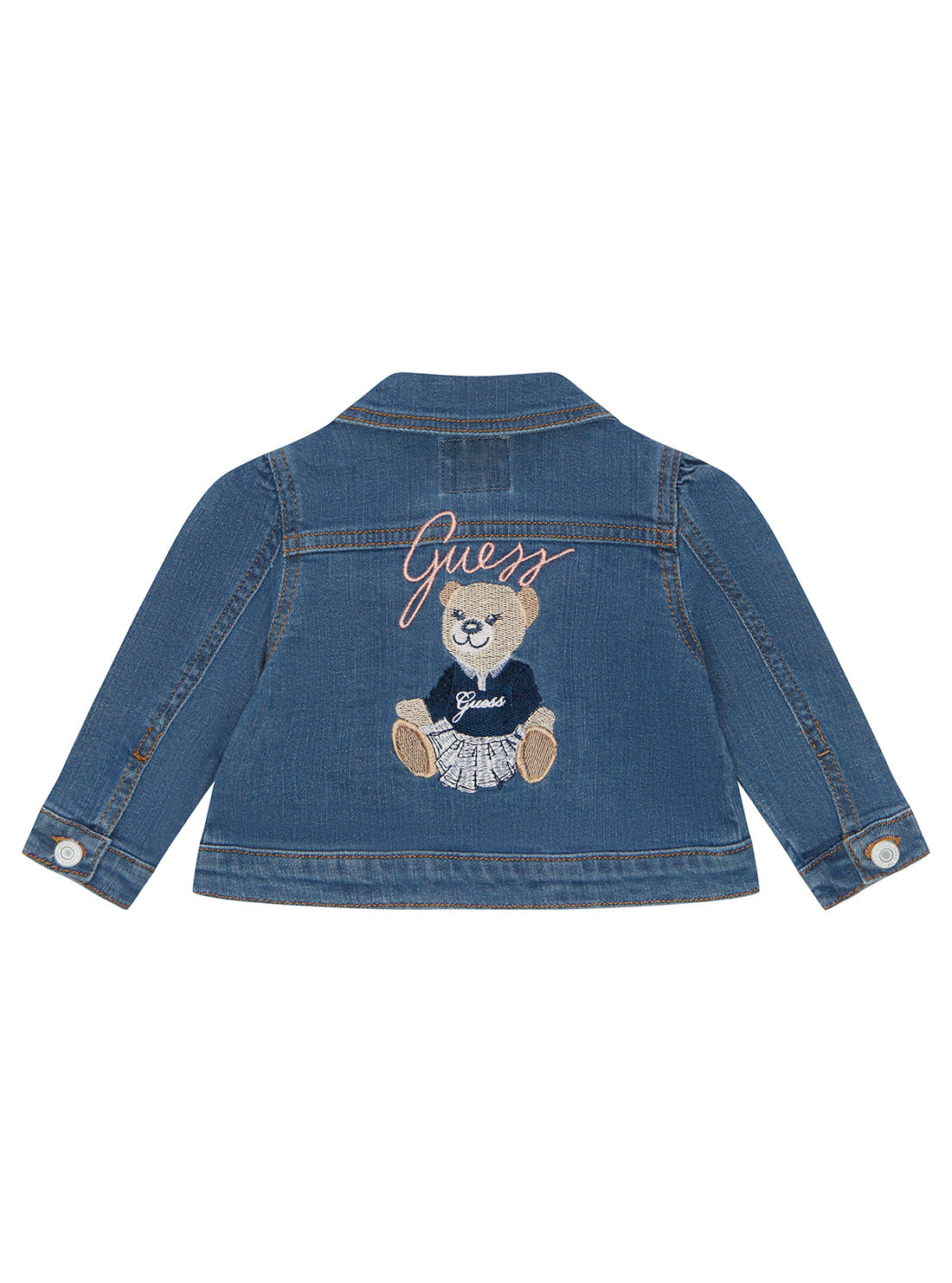 Blue Denim Bear Embroidered Jacket for Baby Boys & Girls (0-18 Months) - Cute Casual Outfit for Daily Wear, Photos & Special Occasions