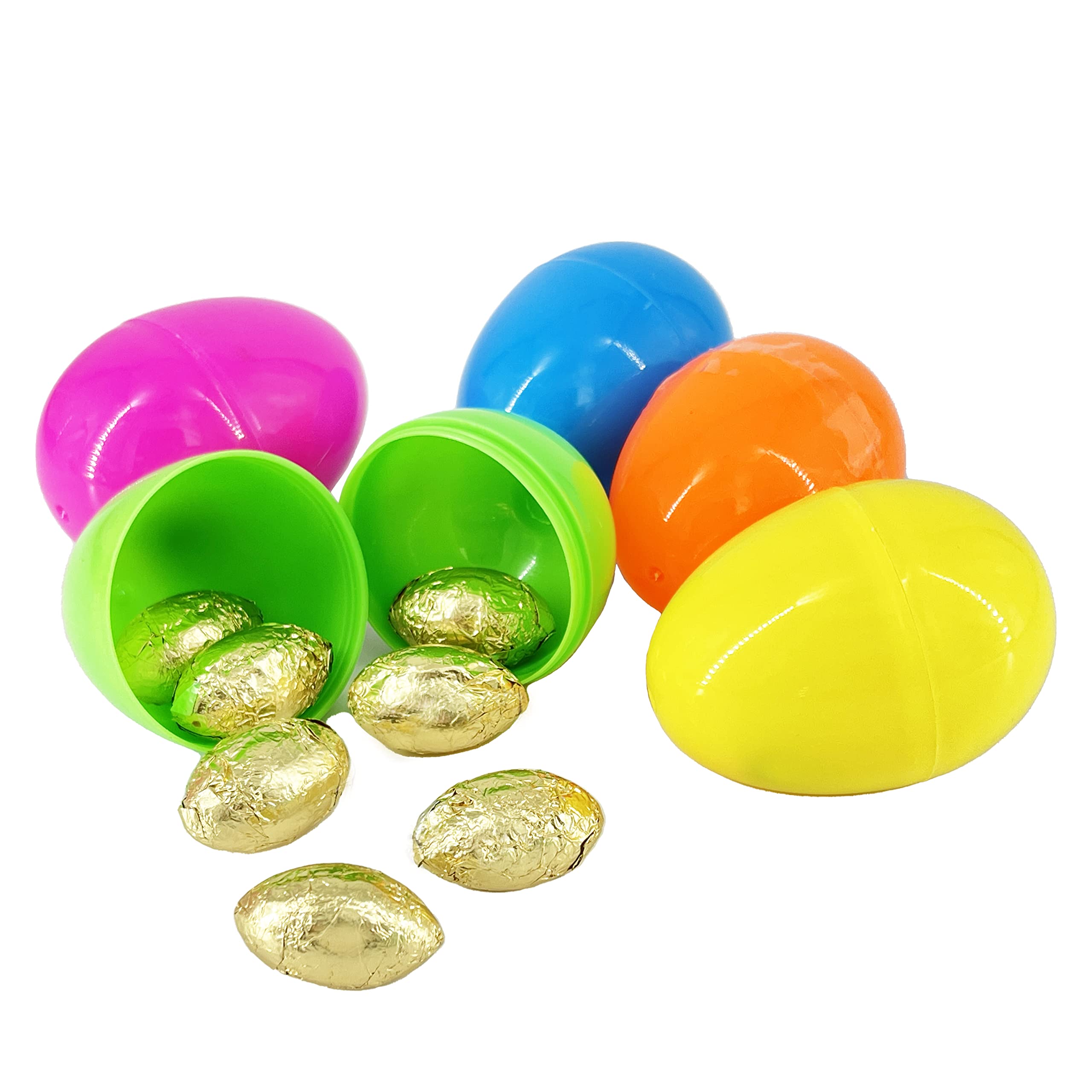 Premium Kosher Certified Easter Chocolate Golden Eggs - Gold Foil Wrapped Milk Chocolate Eggs, 5 LB Bulk (Approx. 450 Eggs) - Perfect for Easter Baskets, Party Favors & Holiday Gift Giving