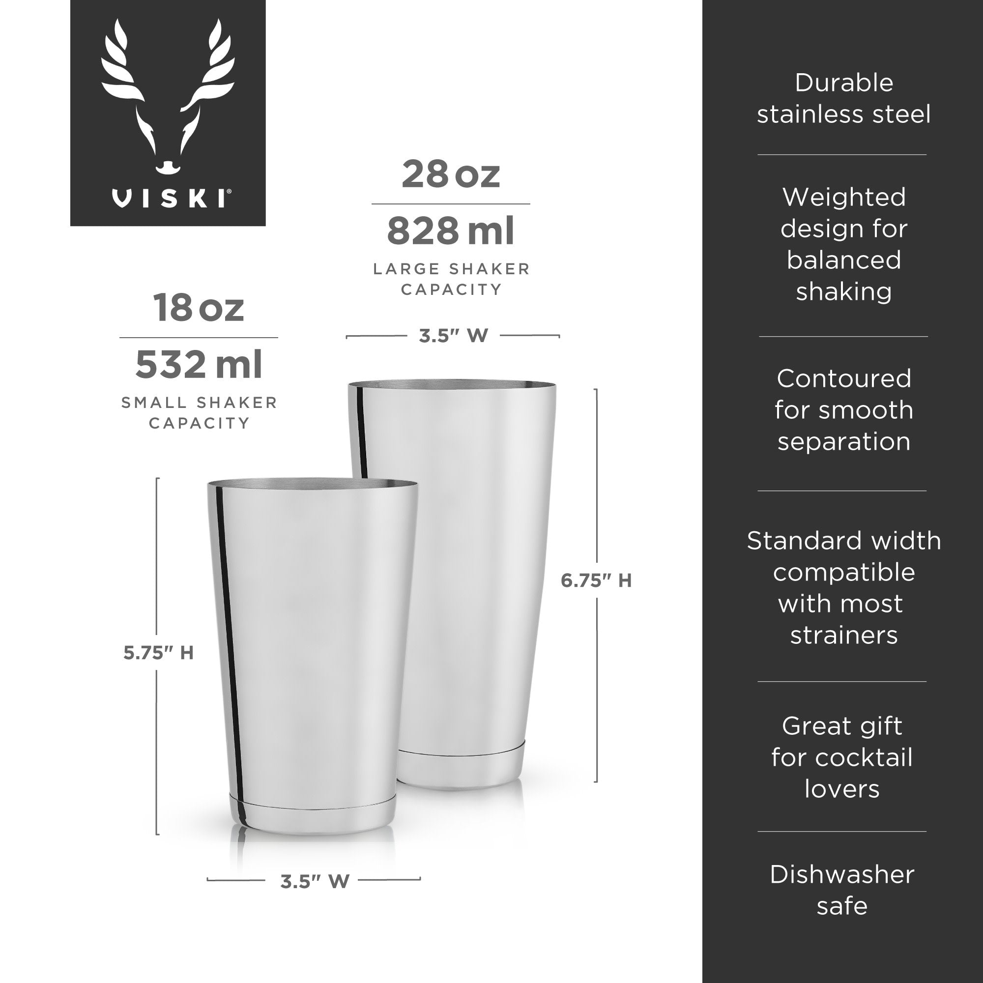 Premium Harrison Cocktail Set - 12-Piece Stainless Steel Bar Tools Kit for Mixing, Shaking & Serving - Perfect for Home Bars, Parties & Professional Bartenders