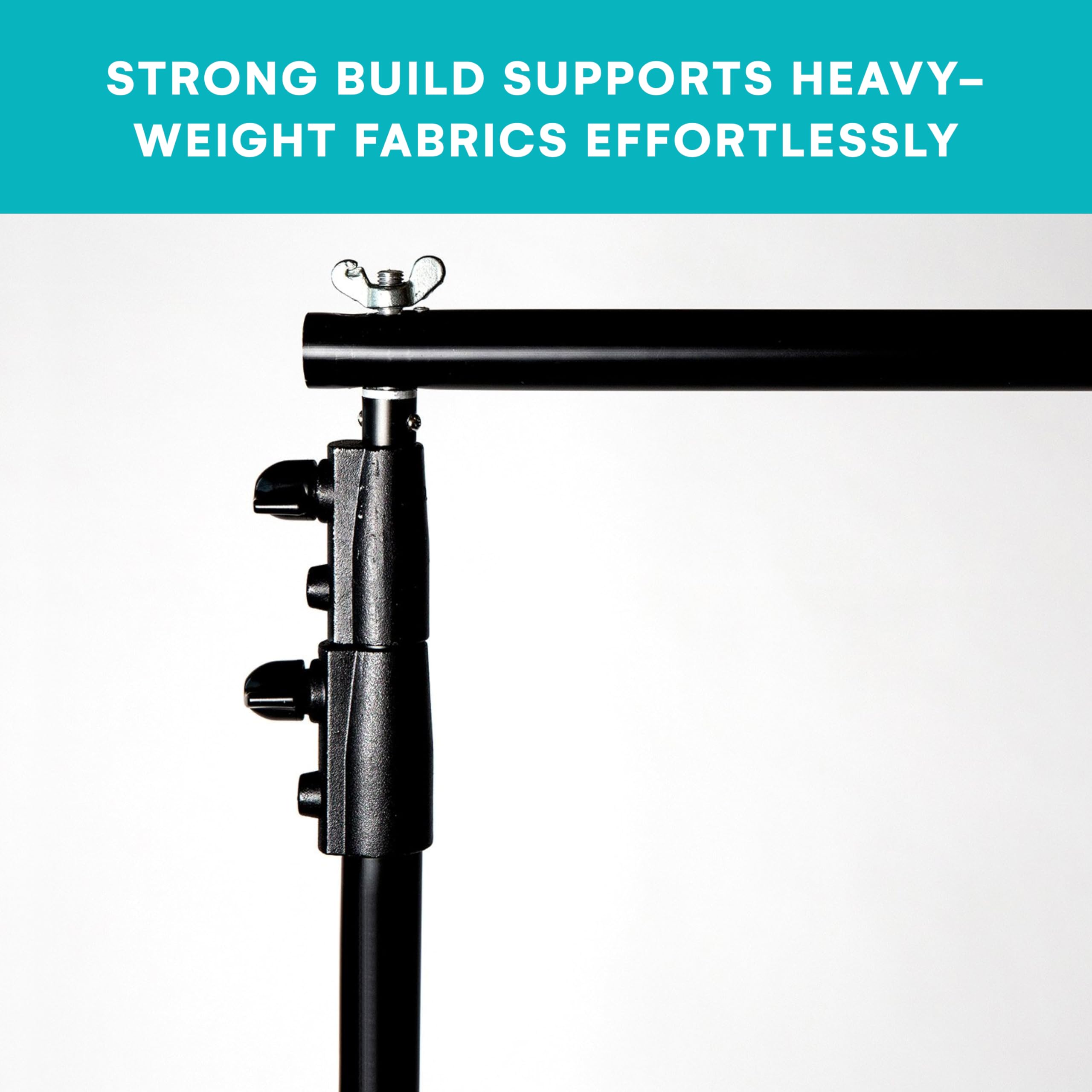 Freestanding Adjustable Room Divider Stand - 25ft to 37.5ft Wide, No Drill Installation | Portable Curtain Divider for Room Separation & Privacy | Perfect for Home Offices, Studios, and Event Spaces