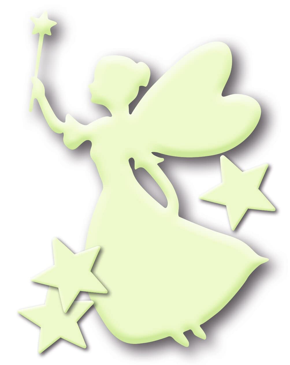 HERMA Reflective Stickers - Permanent Adhesive, 5 Fluorescent Stickers per Pack (Fairies & Stars Design) - Perfect for Night Safety, Bike Helmets & Outdoor Gear