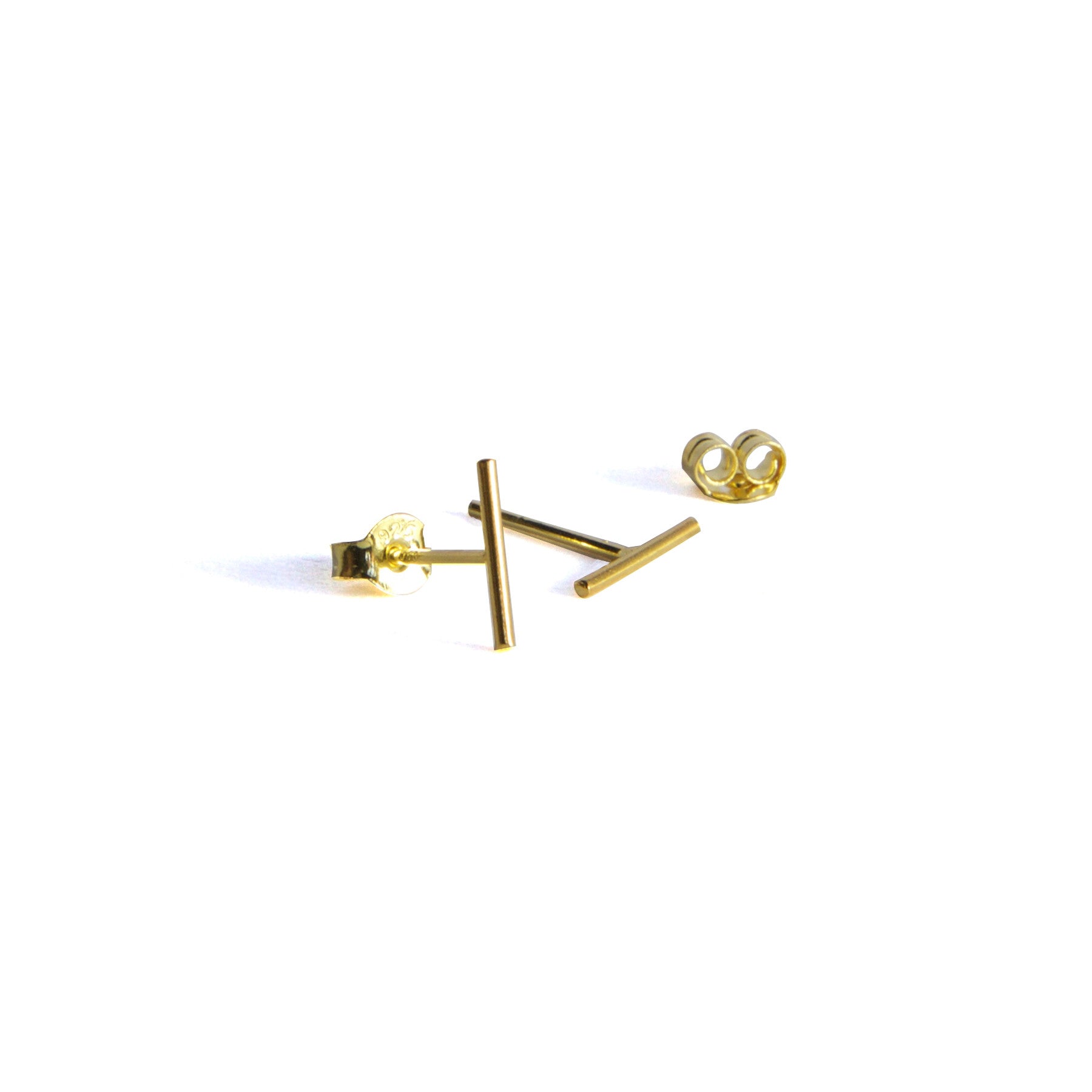 Medium Skinny Bar Studs - Dainty Gold & Silver Earrings for Women | Perfect for Everyday Wear, Parties & Gifting
