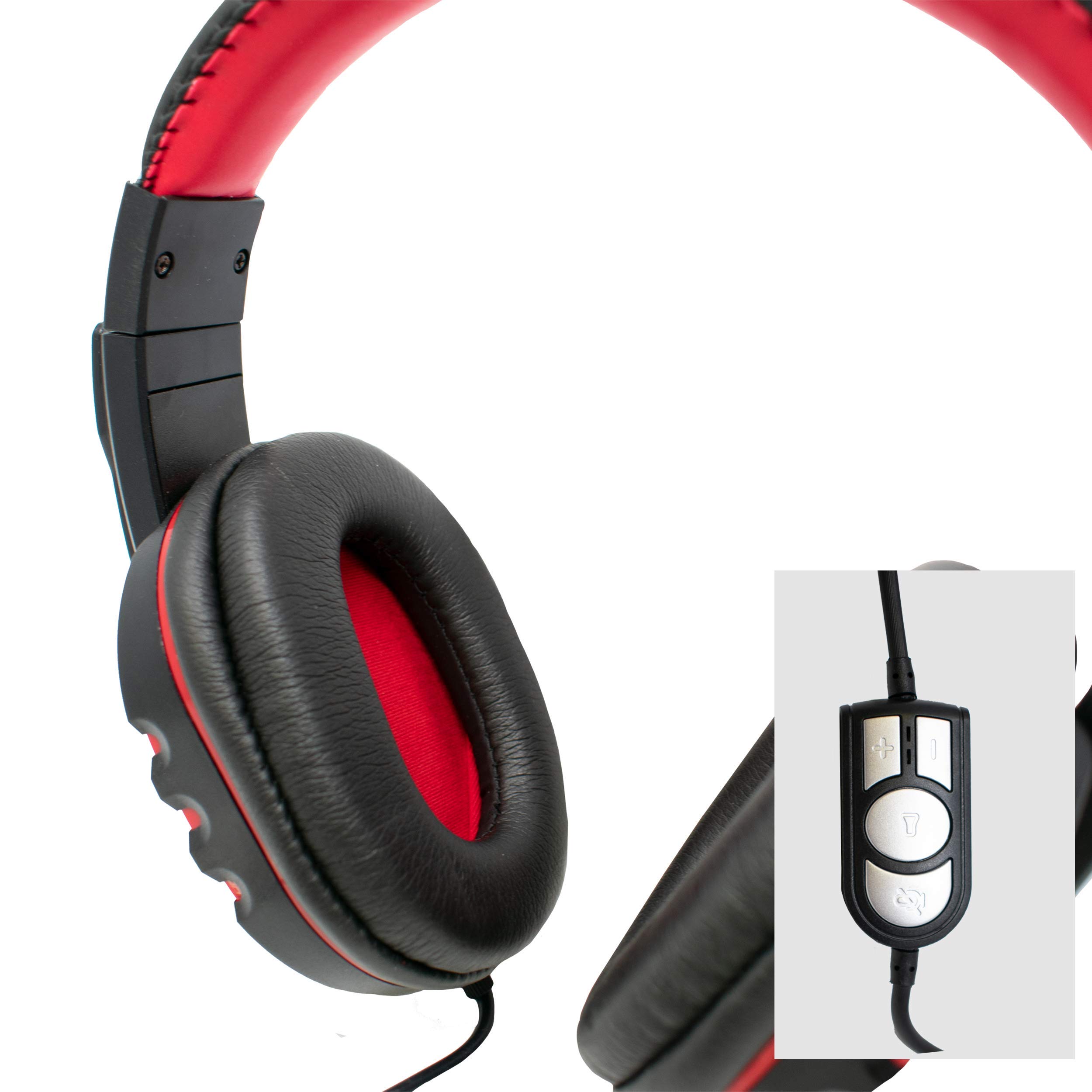Dynamode MX-878 USB Stereo Headset with Noise-Canceling Microphone & Inline Volume Control - Compatible with PC, Laptop, Skype, Zoom - Perfect for Online Meetings, Gaming & Remote Work