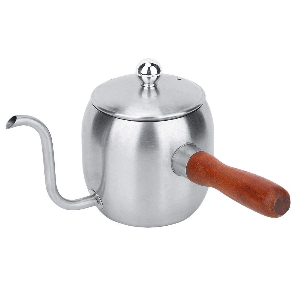 Premium 500ml Stainless Steel Gooseneck Kettle - Precision Pour Coffee & Tea Maker with Long Spout for Pour Over, Drip Coffee, French Press & Tea Brewing (Steel Color) - Ideal for Home Baristas & Tea Enthusiasts