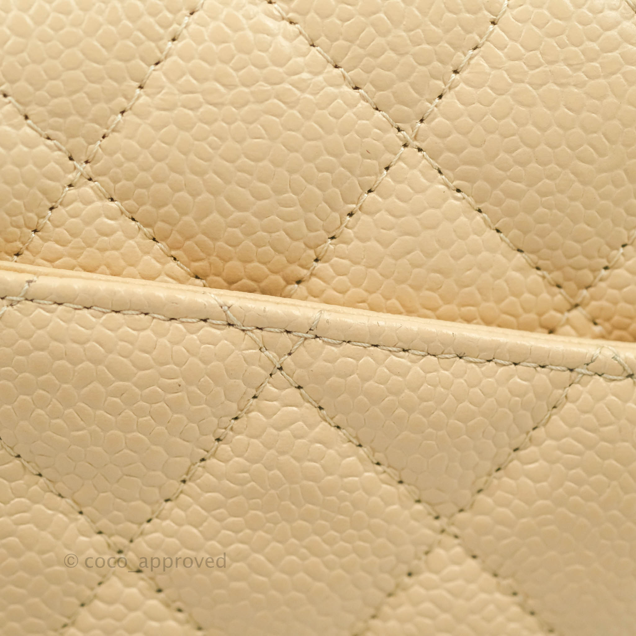 Chanel Classic Medium Double Flap Bag Quilted Beige Caviar Leather with Gold Hardware - Luxury Designer Handbag for Women, Perfect for Work, Date Night & Special Occasions