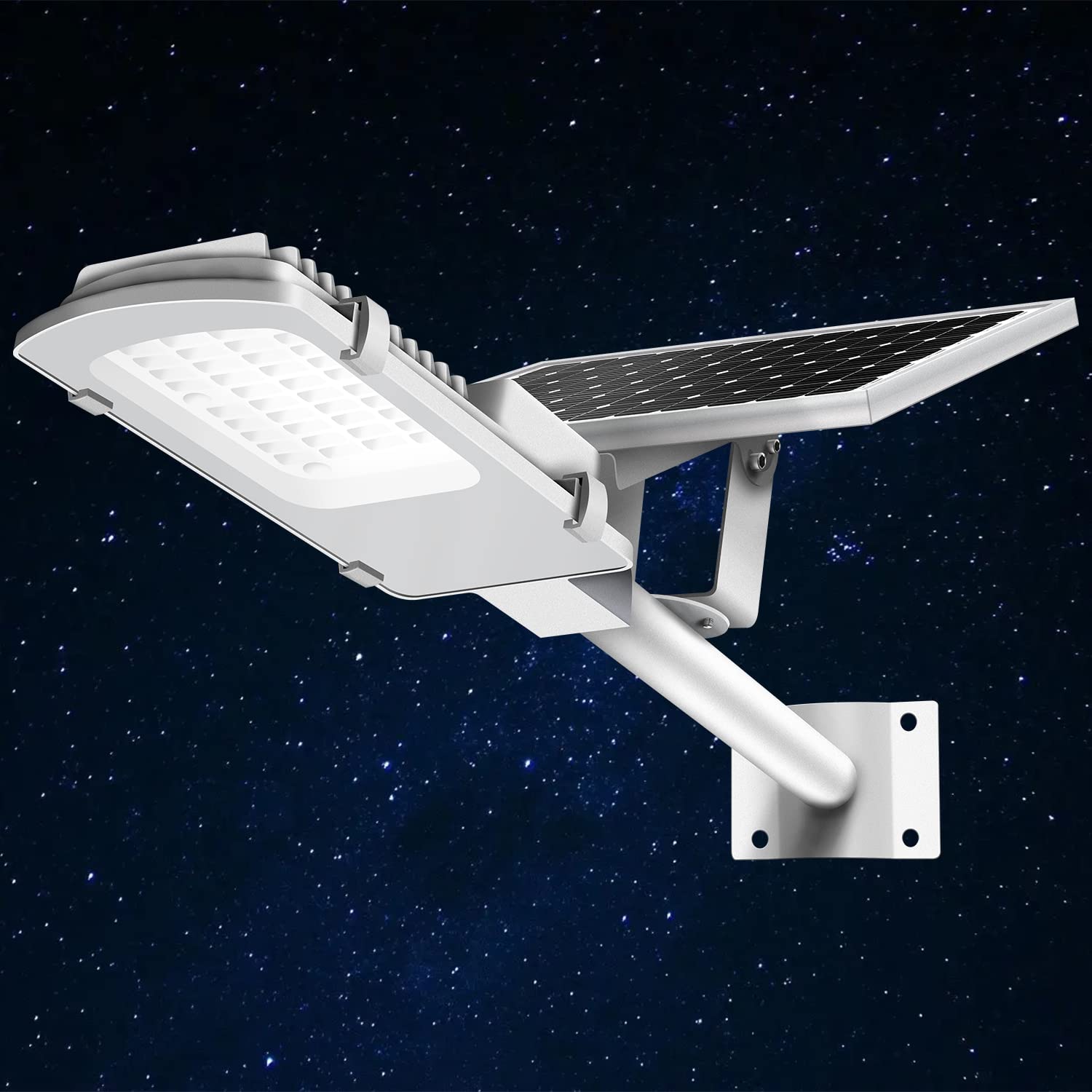 200W Solar LED Street Light Outdoor Waterproof - 12,000LM 6000K IP65 - Solar Powered Parking Lot Yard Garden Patio Stadium Lighting - Dusk to Dawn Operation for Energy Savings