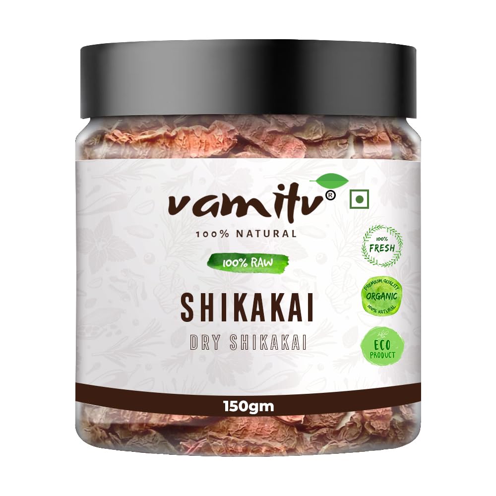 Vamitv - Shikakai Whole | Dried Acacia Concinna Pods | 100% Natural Hair Cleanser & Conditioner for Healthy Hair & Scalp | 150g | Ayurvedic Herbal Treatment for Dandruff, Hair Growth & Shine | Perfect for DIY Hair Wash, Herbal Shampoo & Natural Hair Care Routine