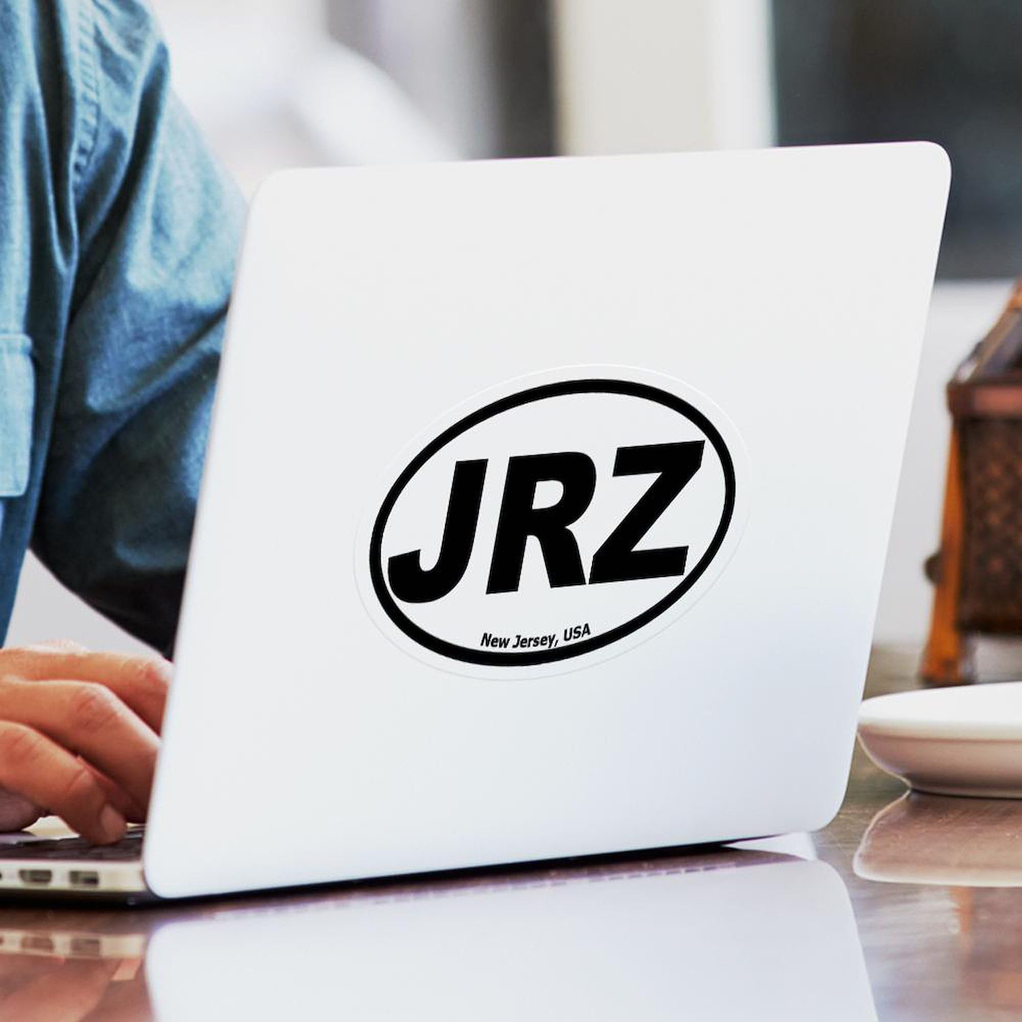 JRZ New Jersey Oval Sticker - Durable Vinyl Car Bumper Decal for Cars, Trucks & Laptops - Show State Pride on Your Vehicle or Personal Items