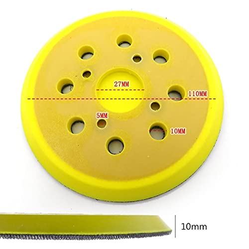 5-Inch 8-Hole Sander Base Pad with 4 Nails - Replacement Polishing Disc for Electric Grinders (Yellow) - Perfect for Woodworking, Metal Polishing & DIY Projects