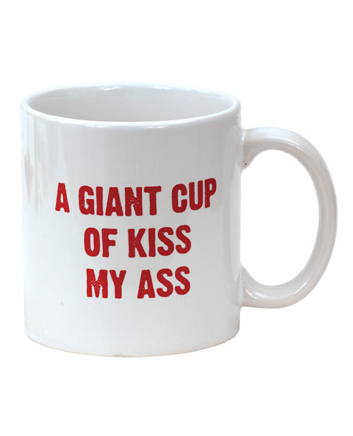22 oz Attitude Mug - Giant 'Kiss My Ass' Coffee Cup for Office Humor, Gifts & Sarcastic Fun