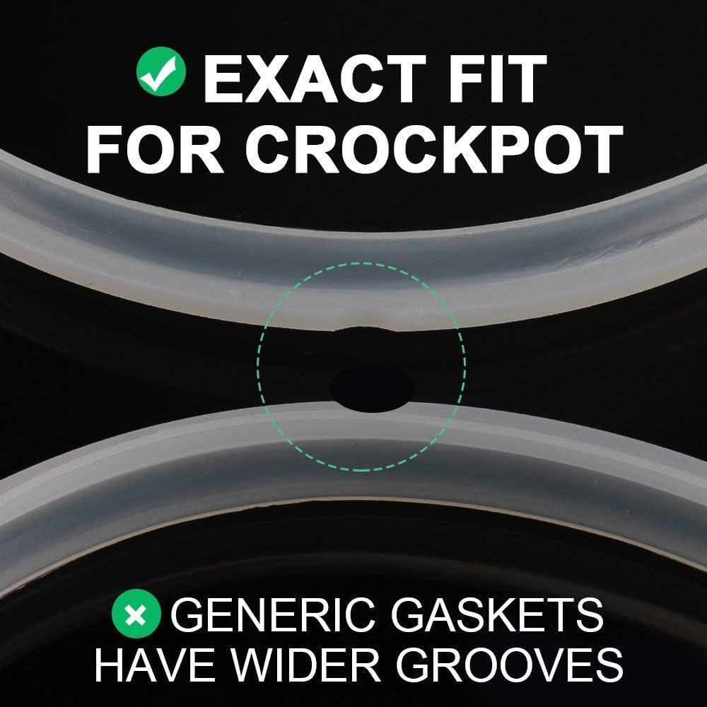 Premium Pressure Cooker Sealing Ring Set - Clear Silicone Gasket for 5L/6L (5QT/6QT) Multi-Cookers - 2 Pack - Perfect for Instant Pot, Electric Pressure Cookers & Slow Cooking