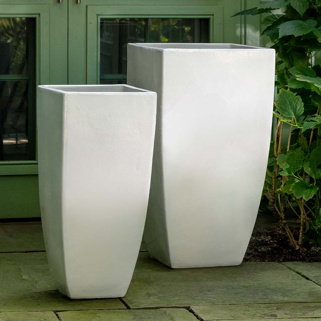 Campania International Karis Planter Set of 2 - Modern Coconut Fiber Plant Pots for Indoor & Outdoor Decor - Perfect for Home, Garden, Patio, and Office Plants