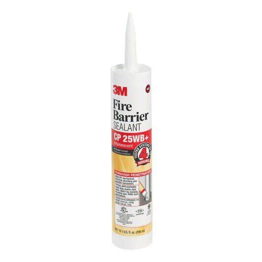 3M Fire Barrier Sealant CP 25WB+ - High Temperature Fireproof Sealant for Gaps and Joints - Ideal for HVAC, Electrical and Plumbing Penetrations in Commercial Buildings