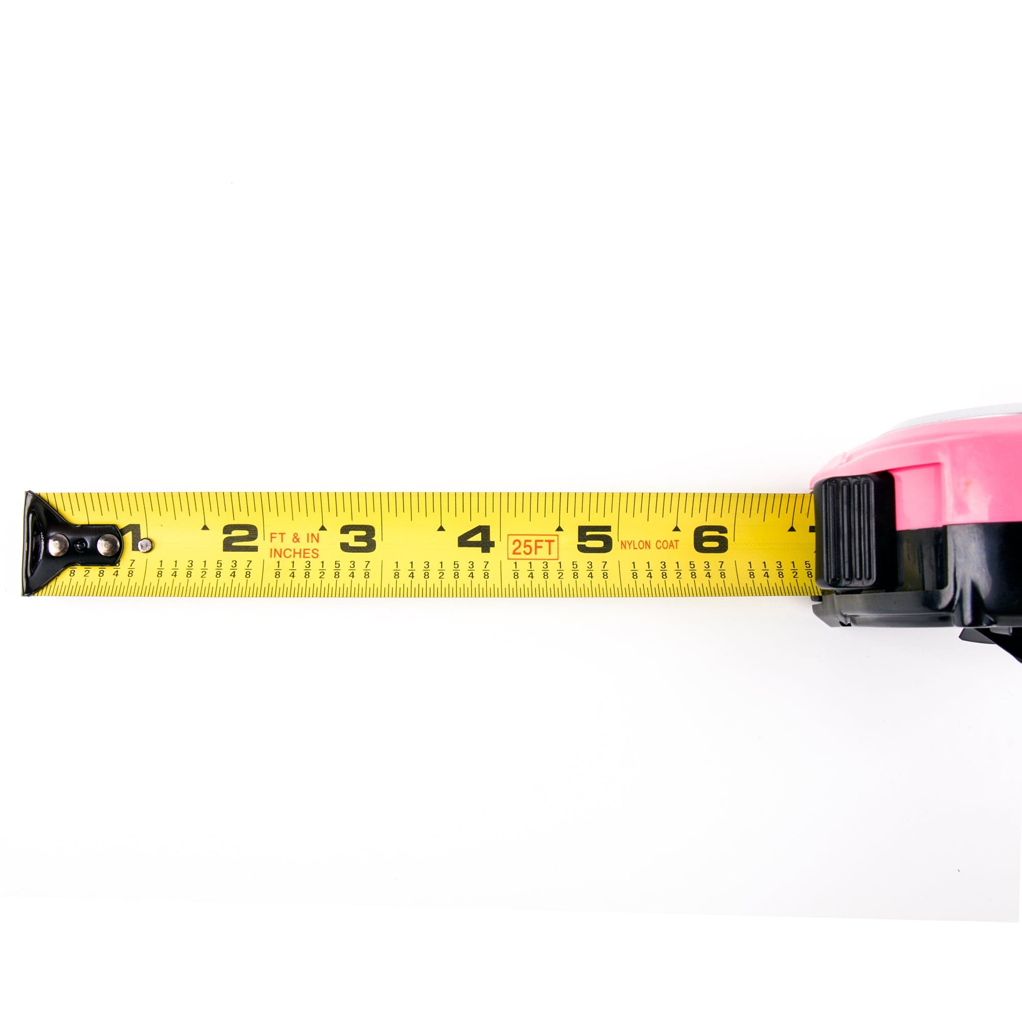 25ft Pink Tape Measure - Durable & Retractable Measuring Tool for DIY, Construction, Sewing & Home Improvement Projects