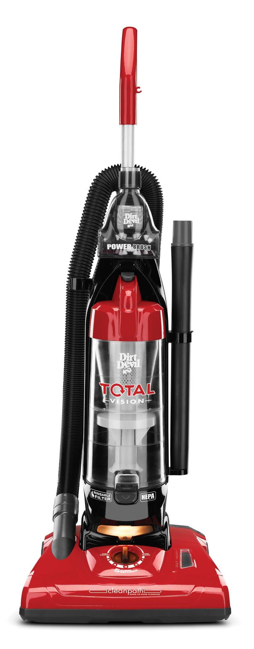 Total Vision Bagless Upright Vacuum Cleaner - Powerful Suction for Pet Hair, Hardwood Floors & Carpets - Ideal for Home Cleaning & Allergy Relief