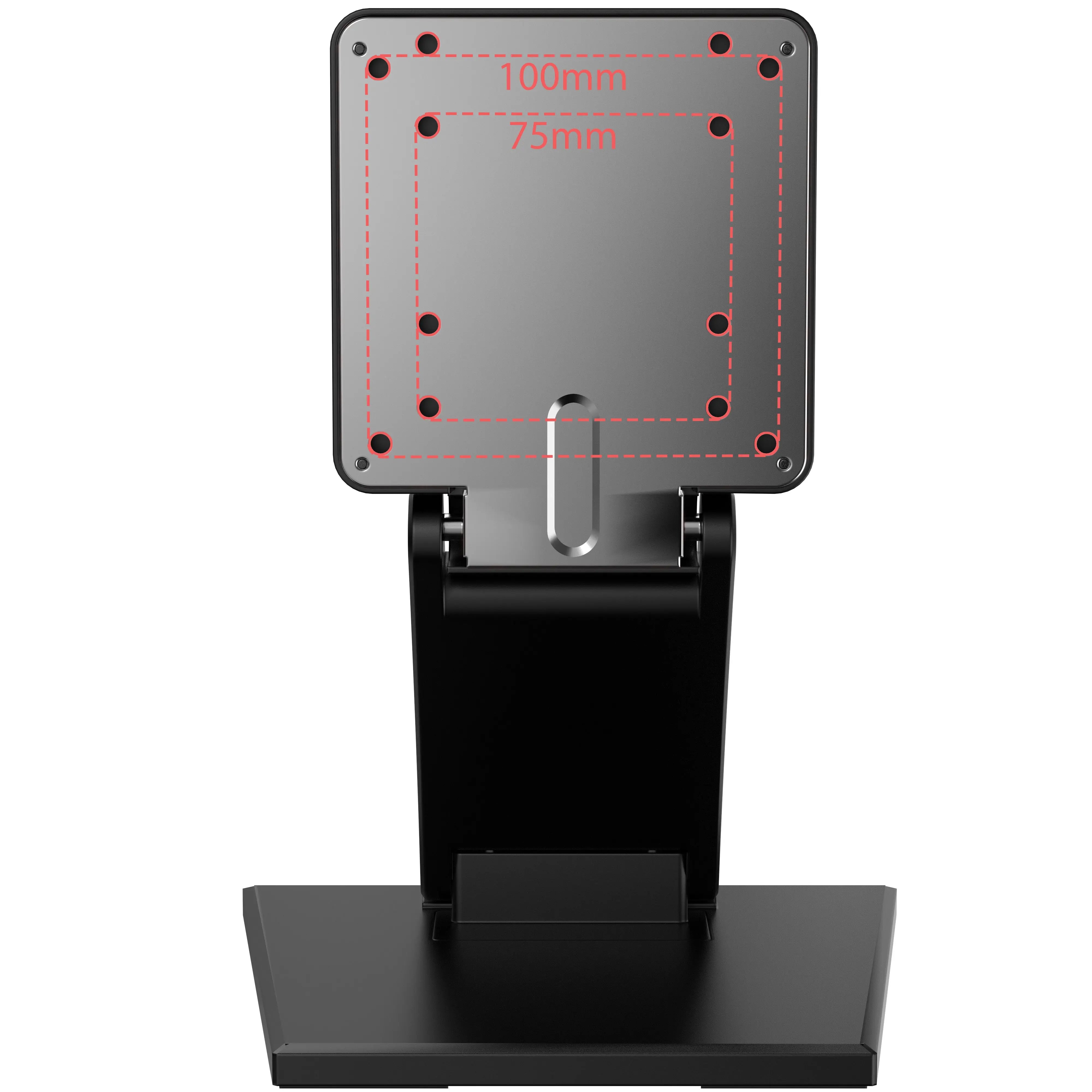 Adjustable Monitor Desk Mount Stand with Heavy Duty Weighted Base - Ergonomic VESA Compatible for Home Office & Gaming Setup