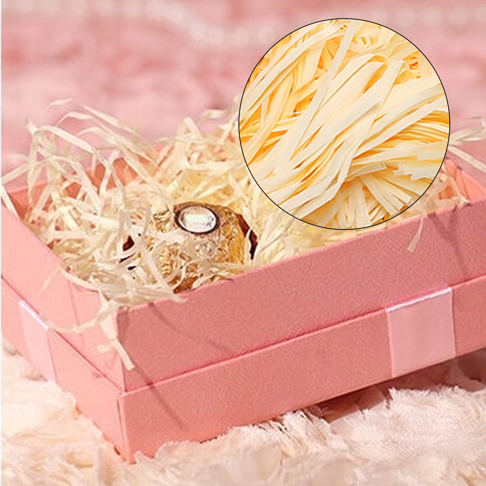 200 Grams Shredded Kraft Paper Filler - Eco-Friendly Gift Wrapping & Box Filling Material for Weddings, Baby Showers, Christmas & Party Decorations