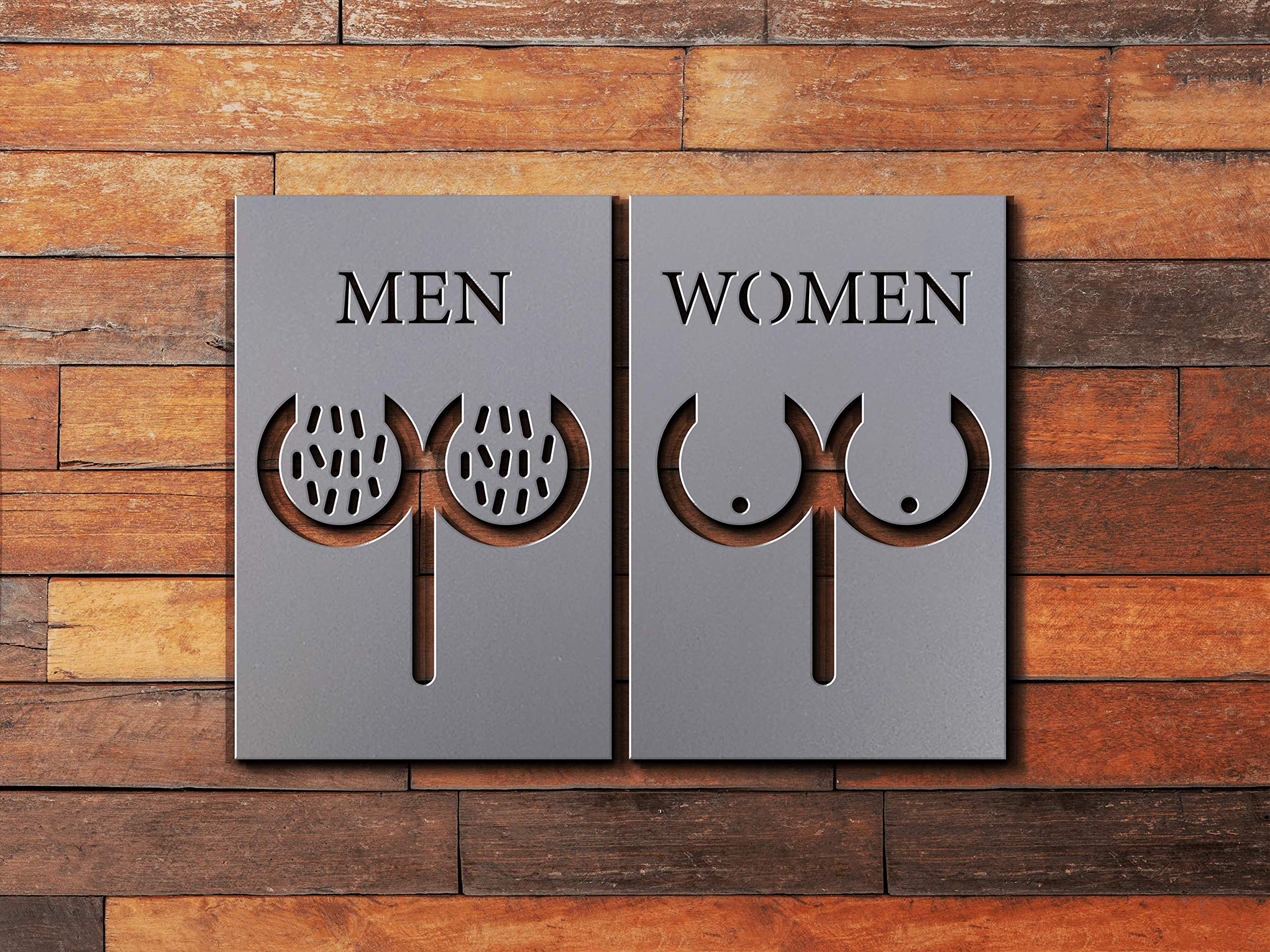 Restroom Sign - Men & Women Bathroom Sign with Breastfeeding Symbol - ADA Compliant for Public Restrooms, Offices & Commercial Spaces