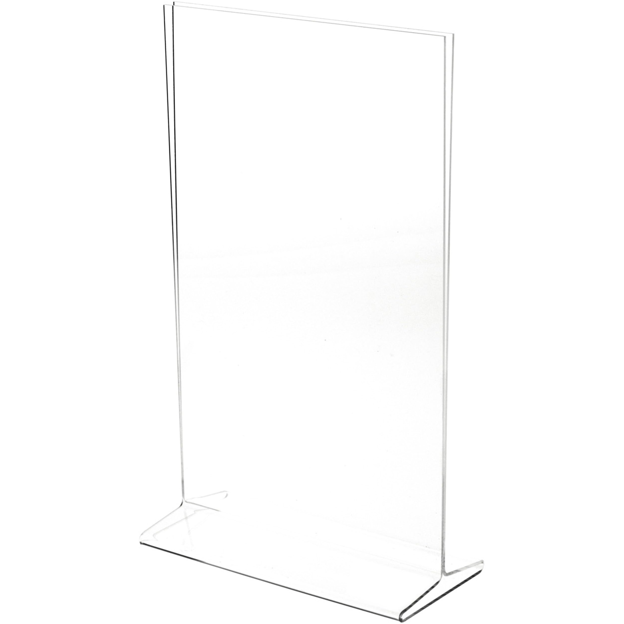 Plymor Clear Acrylic Sign Display Holder - 8.5x14 Inches Top-Load Literature Stand (6 Pack) - Perfect for Retail Stores, Restaurants & Office Reception Areas