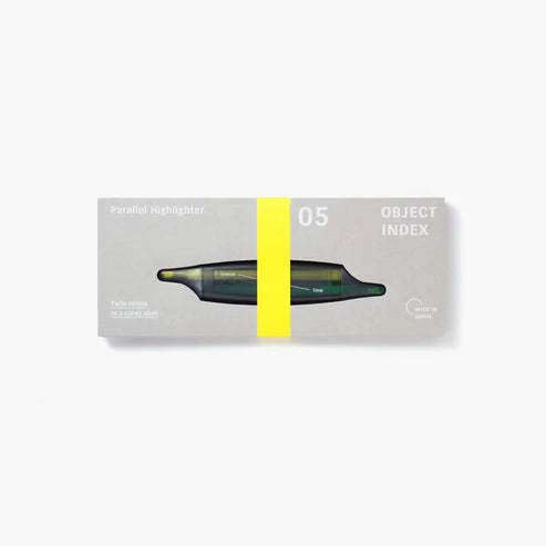 Kakimori Pararell Highlighter - Dual-Tip Lemon & Lime Colors for School, Office & Study Notes | Bright & Smooth Text Markers for Books, Planners & Journals