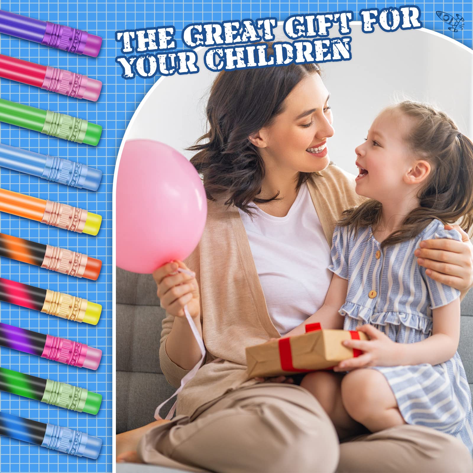 Outus 120pcs Color Changing Mood Pencils - Thermochromic 2B Pencils with Eraser for School & Art
