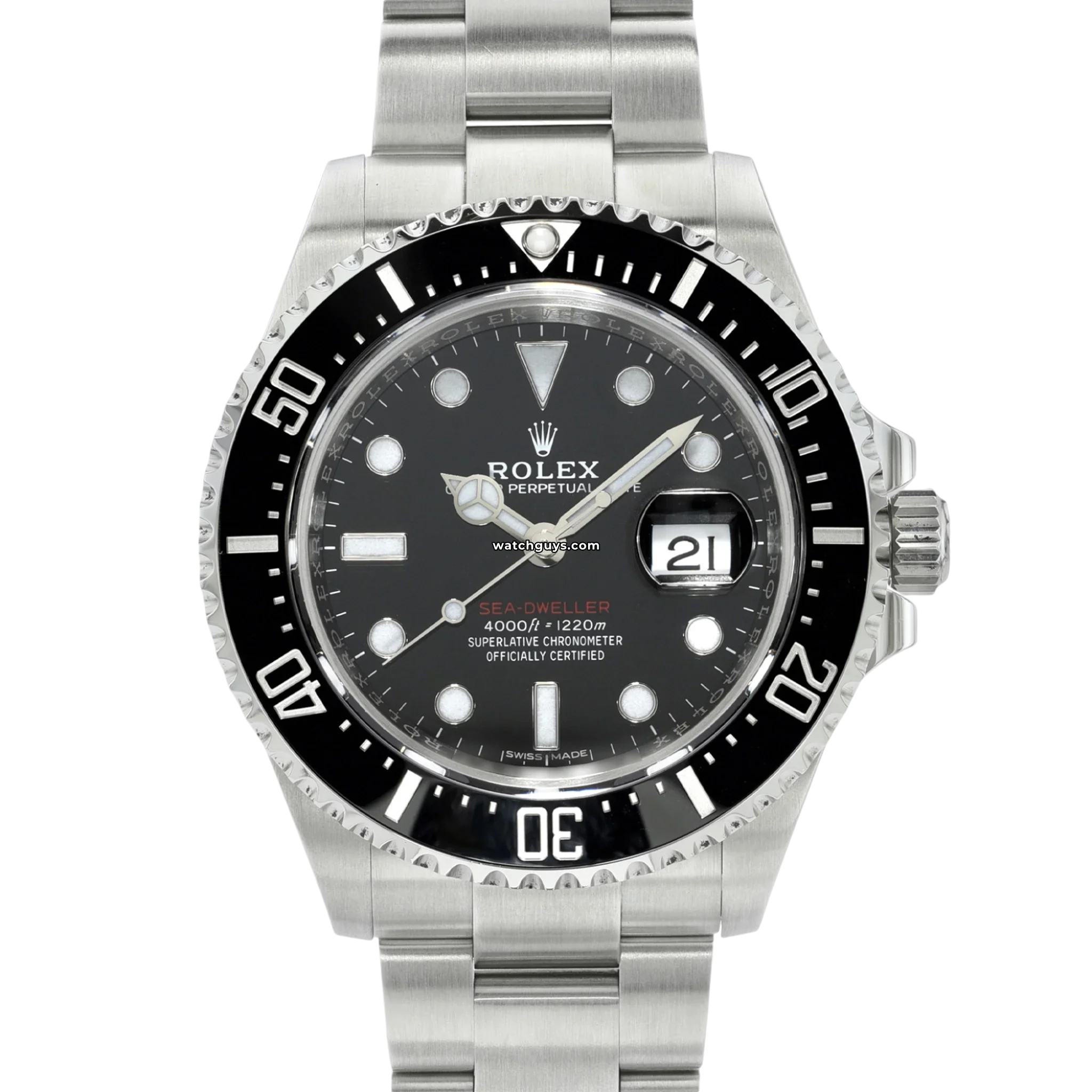 Rolex Sea-Dweller 126600 Men's Luxury Dive Watch - 43mm Black Dial, Stainless Steel, Waterproof 1220m - Perfect for Professional Diving & Luxury Collectors