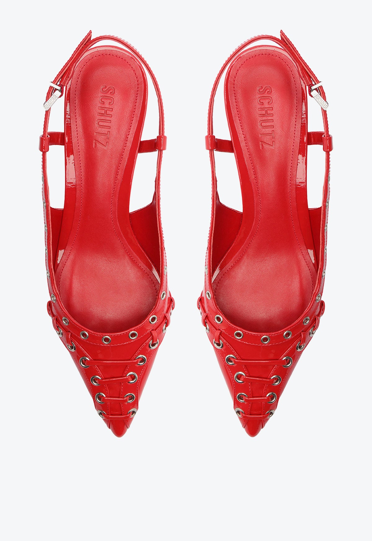 Ruth Mid Heel Patent Leather Pumps for Women - Classic Pointed Toe Dress Shoes for Office, Party & Wedding