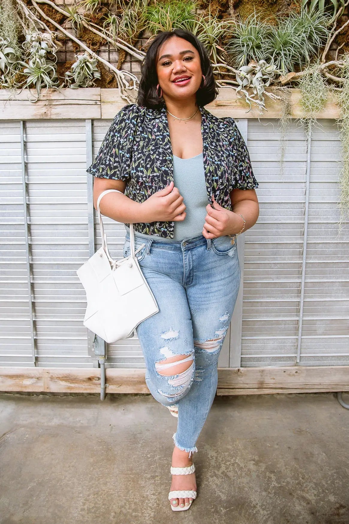 Premium Day Lily Top - Women's Floral Print Blouse for Casual & Summer Wear | Perfect for Outings, Dates, and Office Outfits