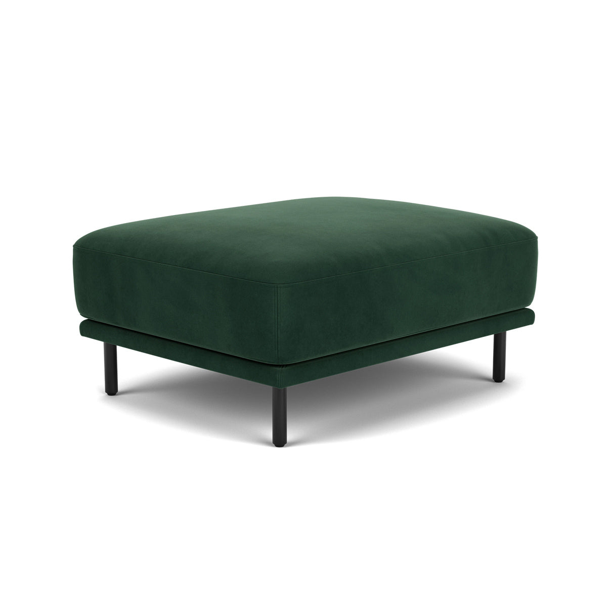 Harvey Velvet Ottoman - Stylish Round Footstool with Storage, Soft Velvet Upholstery for Living Room, Bedroom & Nursery - Perfect for Extra Seating, Footrest or Decorative Accent