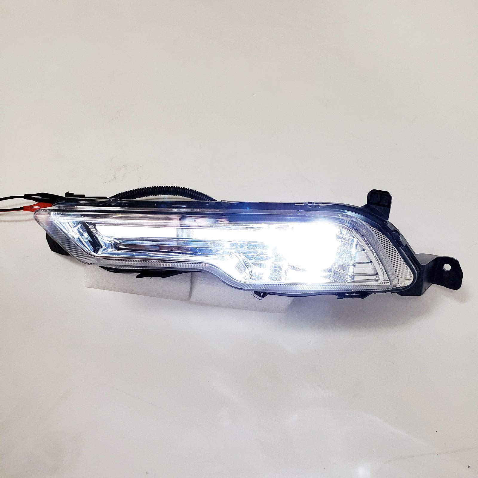 LEDIN Built-in LED Fog Lights for 2017-2018 Ford Fusion - OE Style Clear Lens with Switch, Bezels & Wiring Kit - Perfect for Night Driving & Foggy Conditions