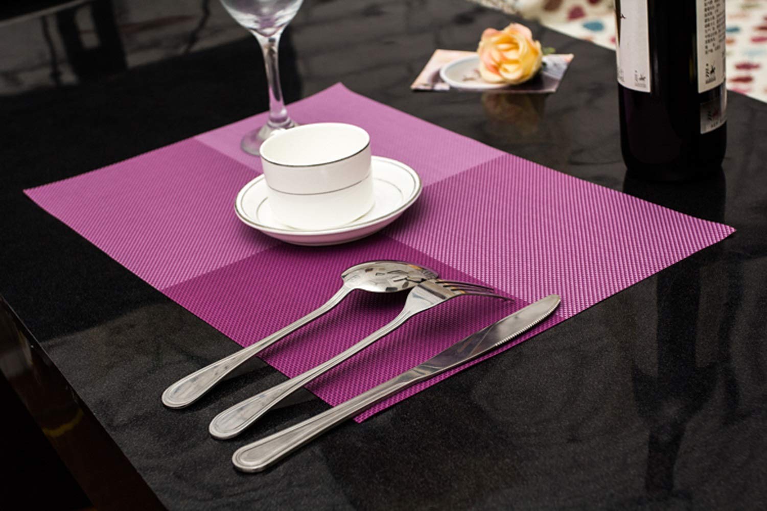 Premium Non-Slip Table Mats Set of 4 - Medium Size 12